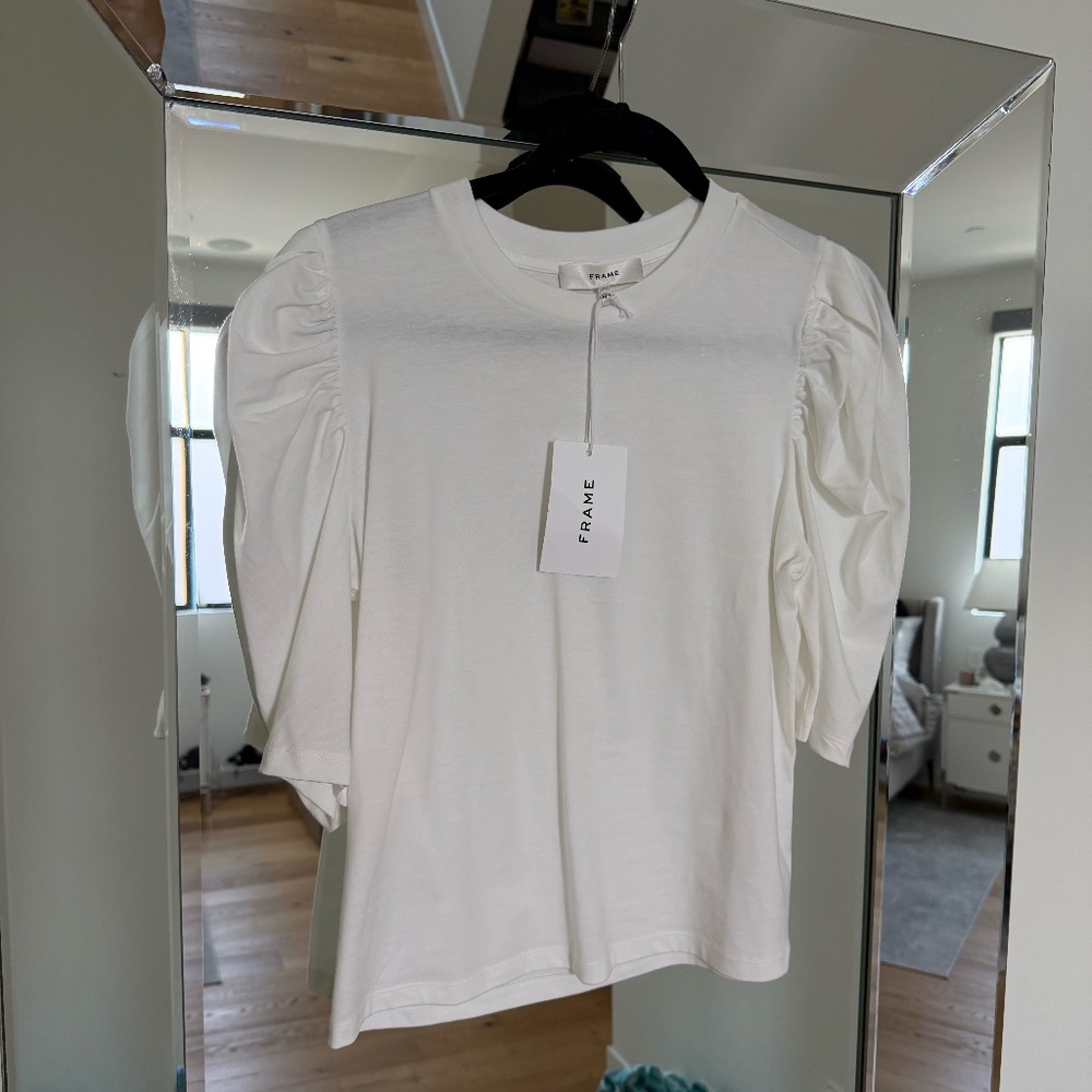 Frame The Drape Tee - White, size M - NWT!